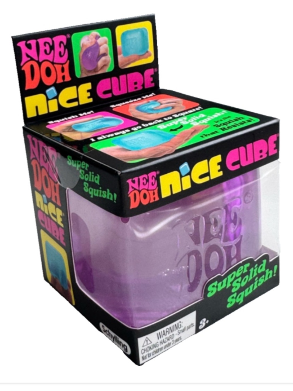 Schylling NeeDoh Nee Doh Nice Cube Purple Authentic